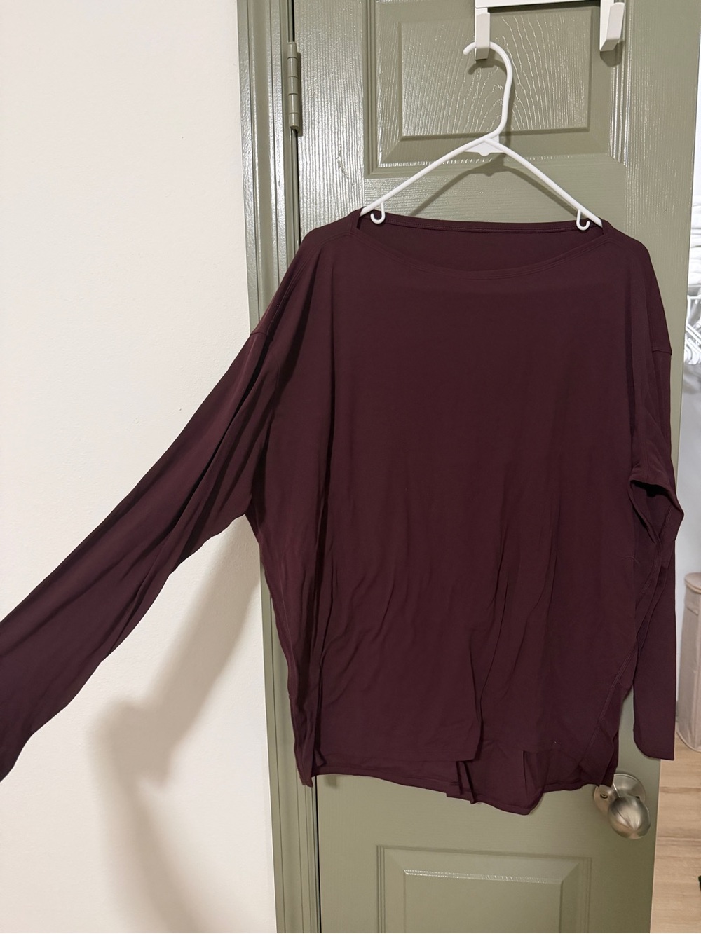 lululemon athletica Long Sleeve Boatneck Top - Plum